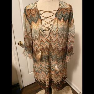 Muche et Muchette bathing suit coverup or tunic. One size New without tags. Boho